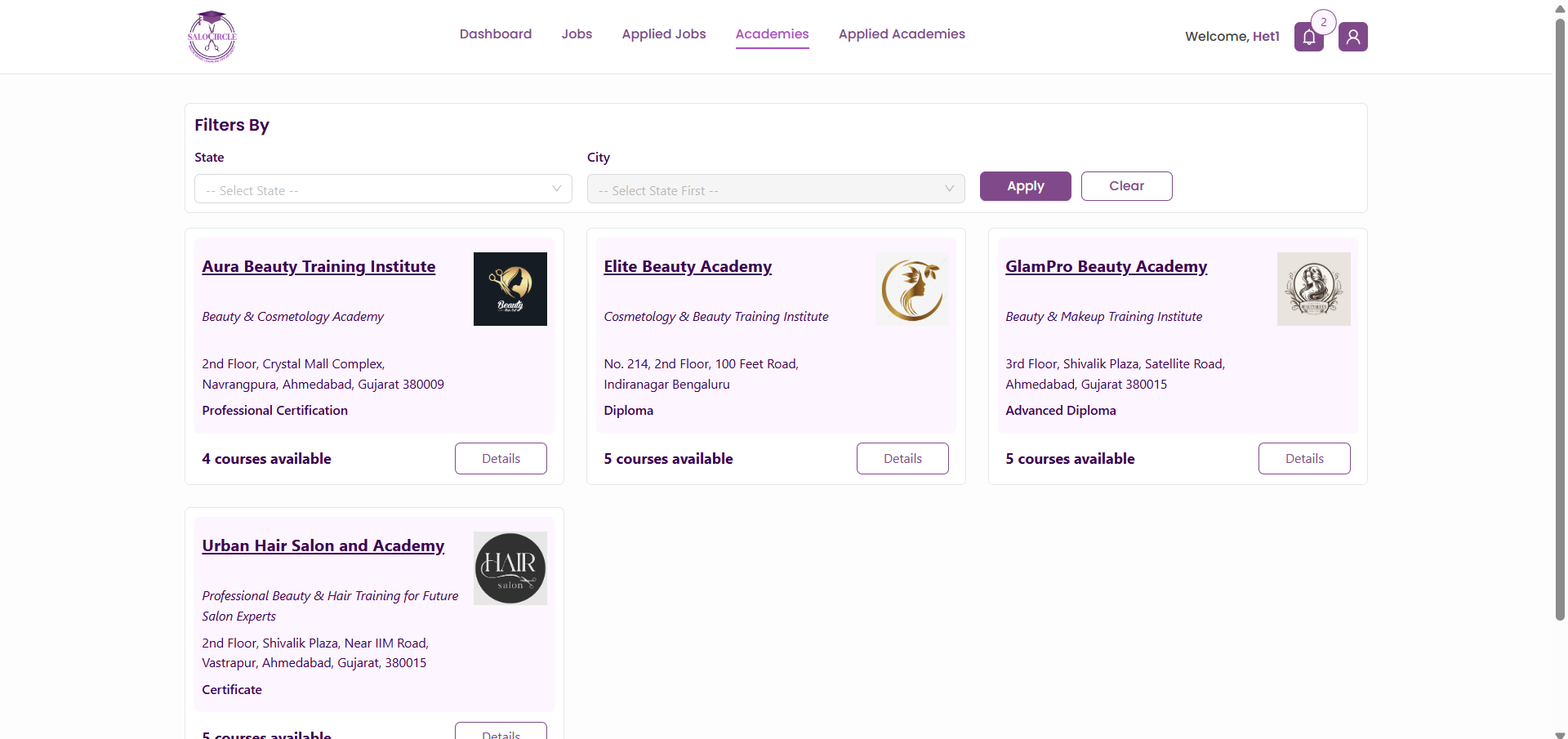 Academies Section